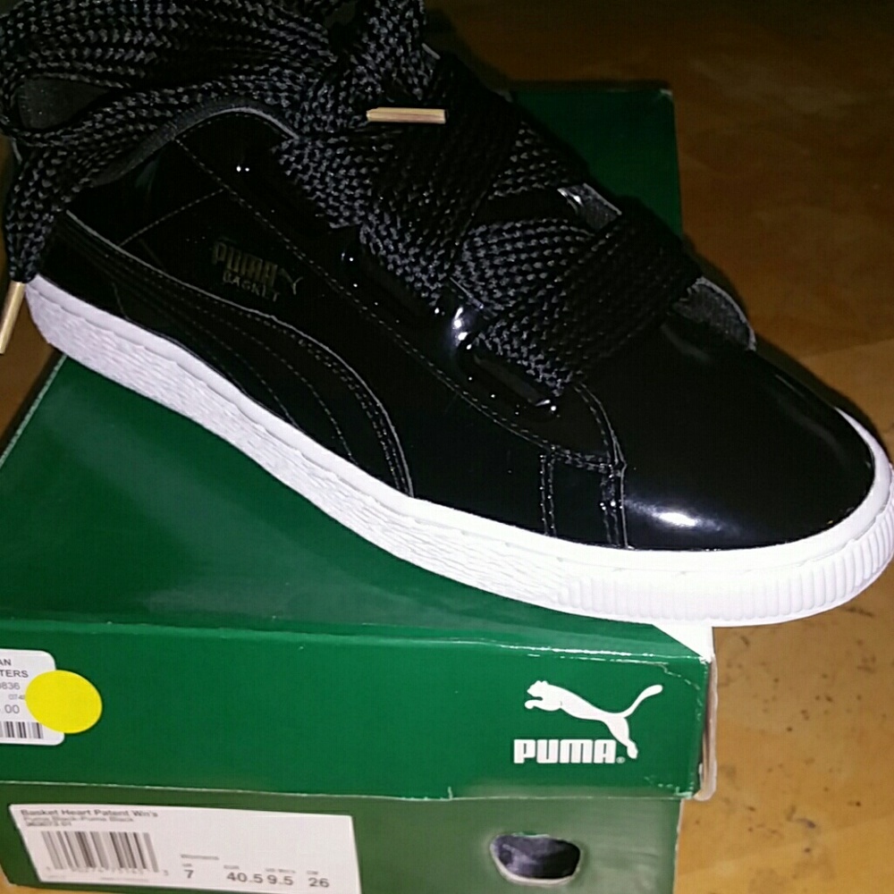 Basket Heart Patent Puma-Black